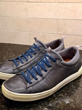 Martin Dingman Cameron Sheepskin Leather Slip-On Sneakers - Slate